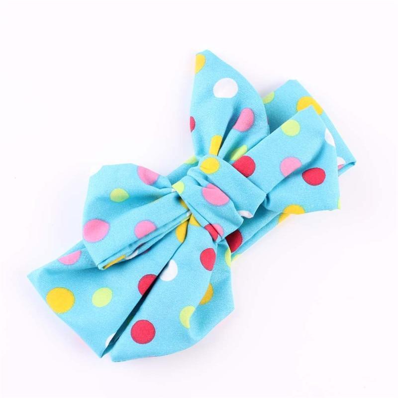 Modern Big Bowknot Headband For Baby Girls Bow hair band dot Cotton turban Head Wrap Hair Accessories