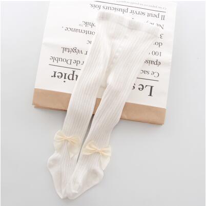 Children Bowknot Tights Cotton For Baby Girls Pantyhose Kids Infant Knitted Breathable Tights Soft And Warm Elastic Tight