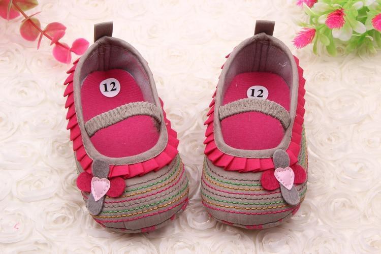 Baby Shoes Flower Ruffled First Walkers Toddler Soft Sole Patchwork Kids Comfortable Pre Walkers Shoe