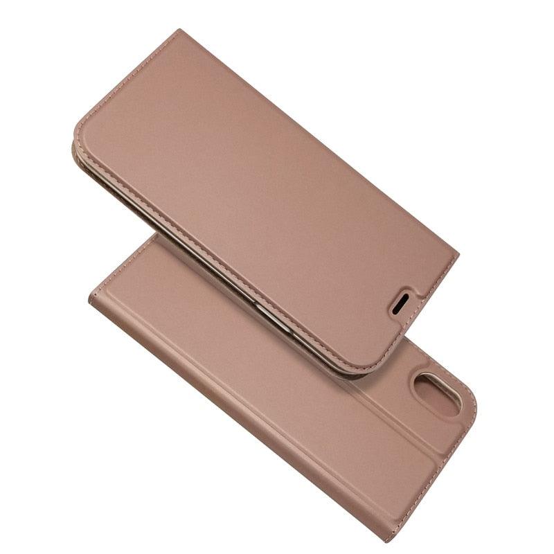 Lightweight Simple iPhone XS Case on for iPhone XS Max X XR 6S 5S 7 8 Plus 11 pro max Cover Luxury Wallet Magnet Flip Leather Cases Magnetic Closure PU Leather Phone Case Full Protective Cover for iPhone