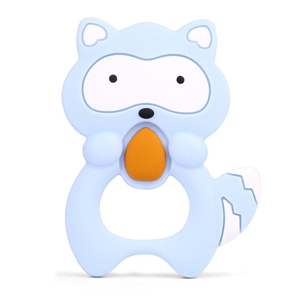 Baby Silicone Teethers BPA Free Teething Toy Animal Dog Koala Owl Elephant Baby Ring Teether Silicone Beads For Kids and Baby