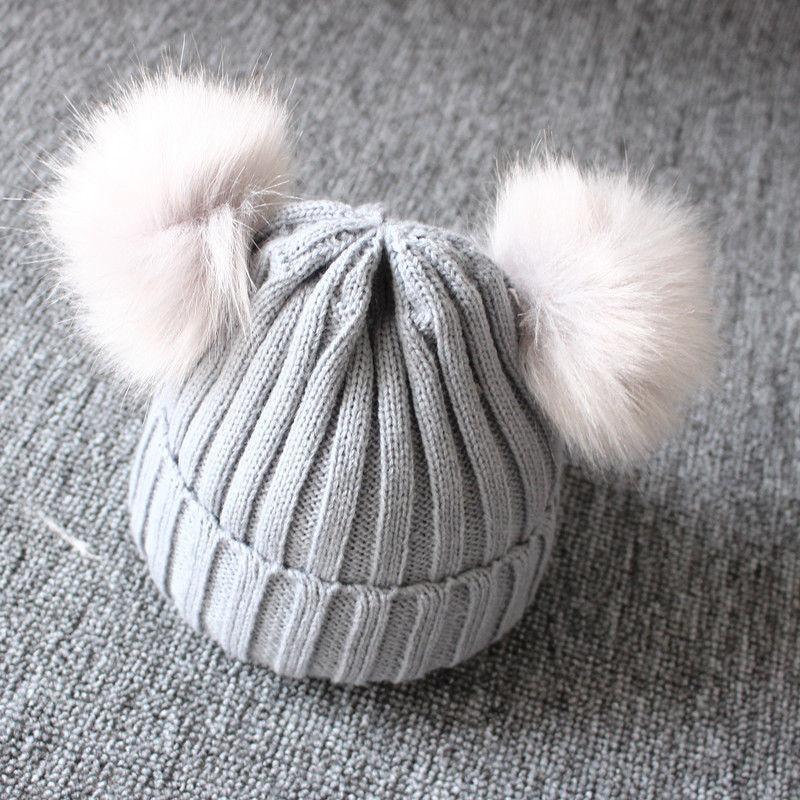 Newborn Baby Kids Girls Winter Warm Knit Hat Ball Beanie Cap  Design