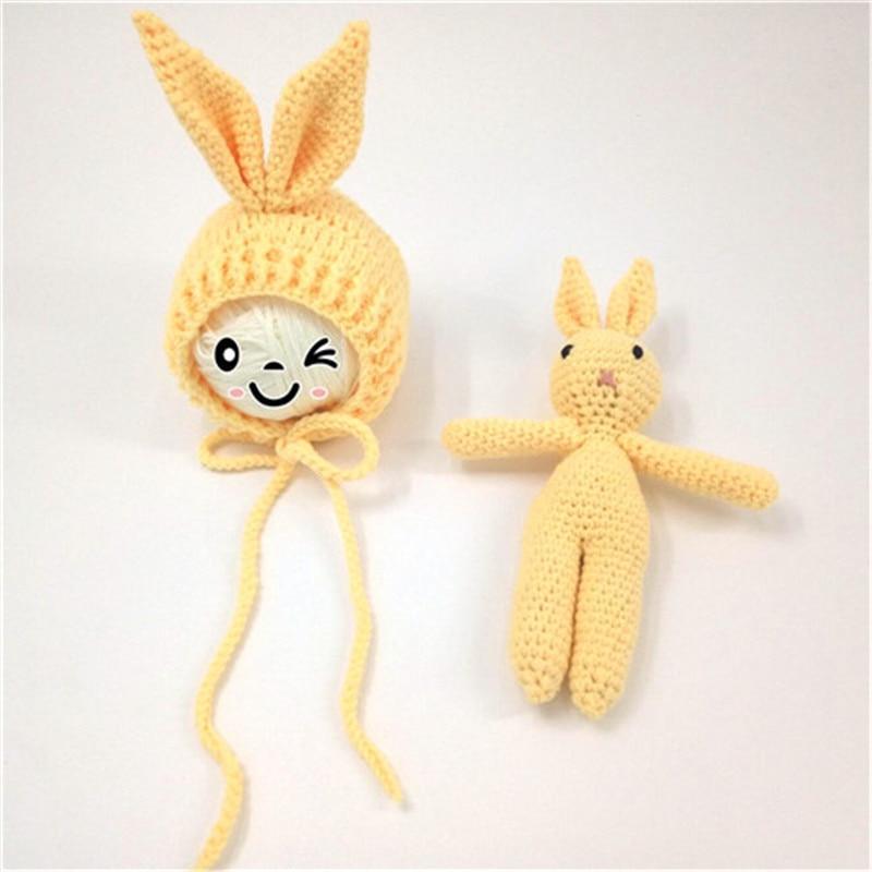 Modern Baby Cap Deer Design Handmade Crochet Deer Costume Set Knitted Hats And Toy For Girls and Boys Kids