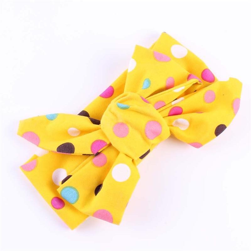 Modern Big Bowknot Headband For Baby Girls Bow hair band dot Cotton turban Head Wrap Hair Accessories