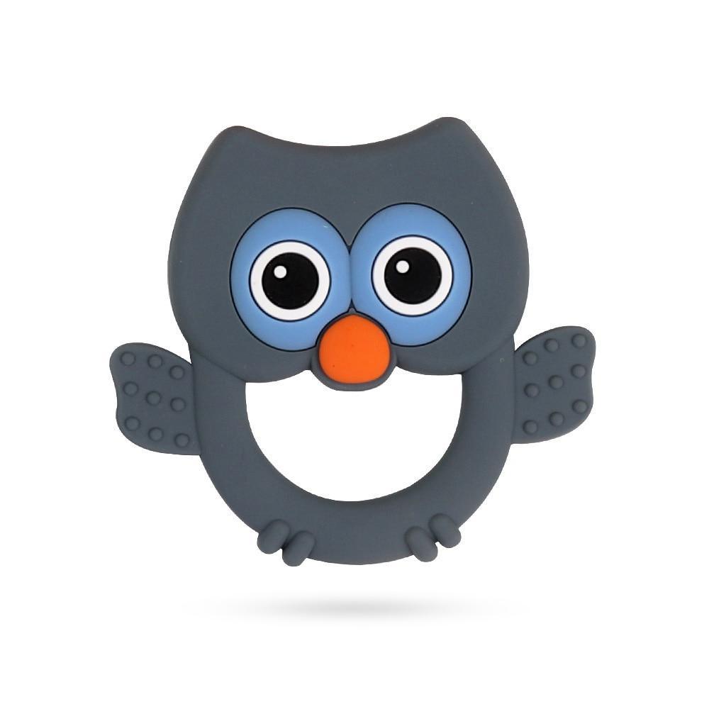 Baby Silicone Teethers BPA Free Teething Toy Animal Dog Koala Owl Elephant Baby Ring Teether Silicone Beads For Kids and Baby