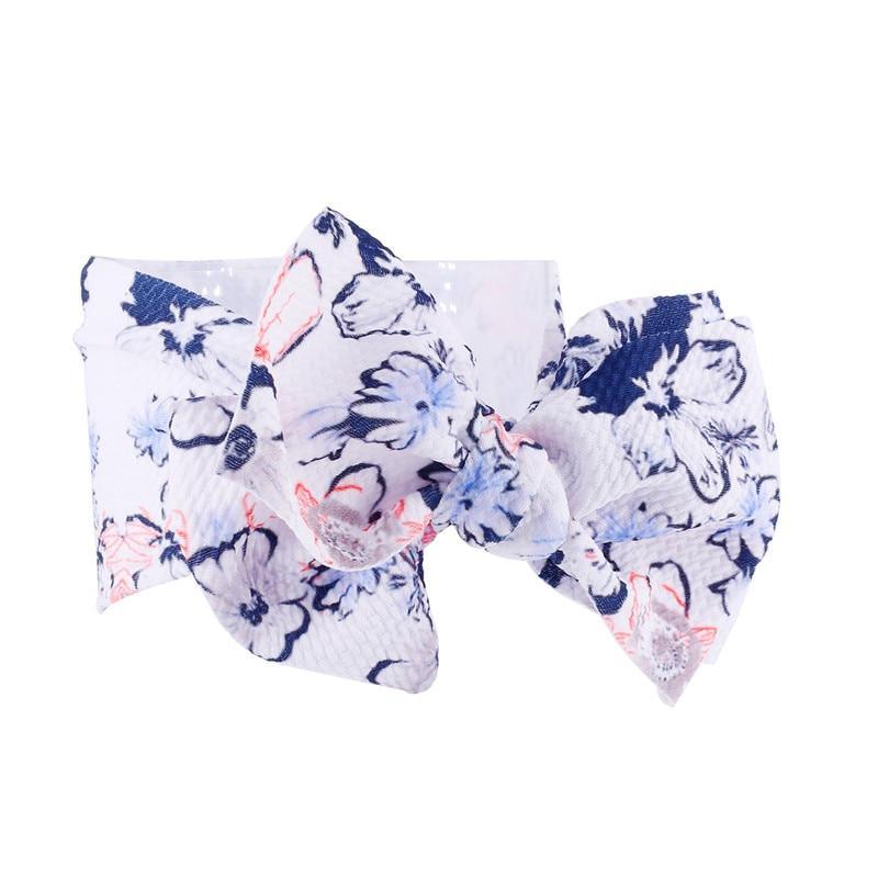 Luxury Modern Colorful Newborn Toddler Baby Girl Boy Headwear Solid Bowknot Soft Turban Knot Hairband For Girls Kids