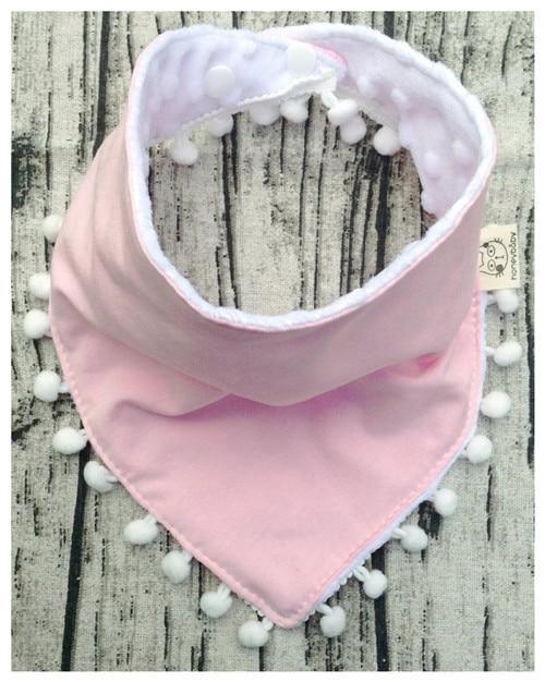 Baby Bibs Cotton Lace Tassel Double Slobber Cartoon Triangle Waterproof Infants Towel Burp Cloths Children Self Feeding Care Bib for Kids
