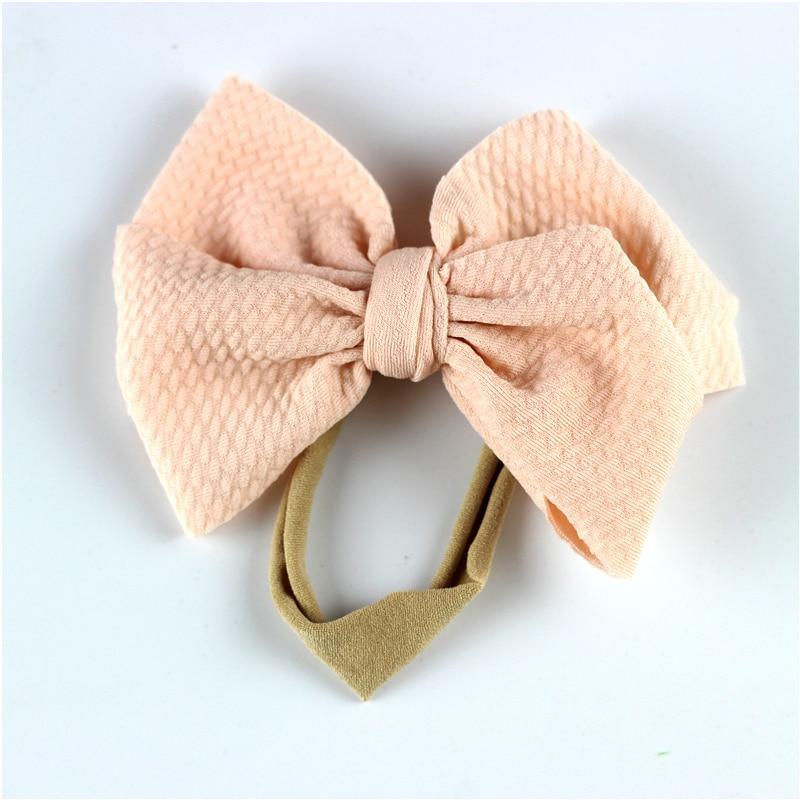 Modern New Headband with Messy Bow Baby Girls Hairbows Infant Solid Large Bow Turban Headwrap Newborn Bow For Girls