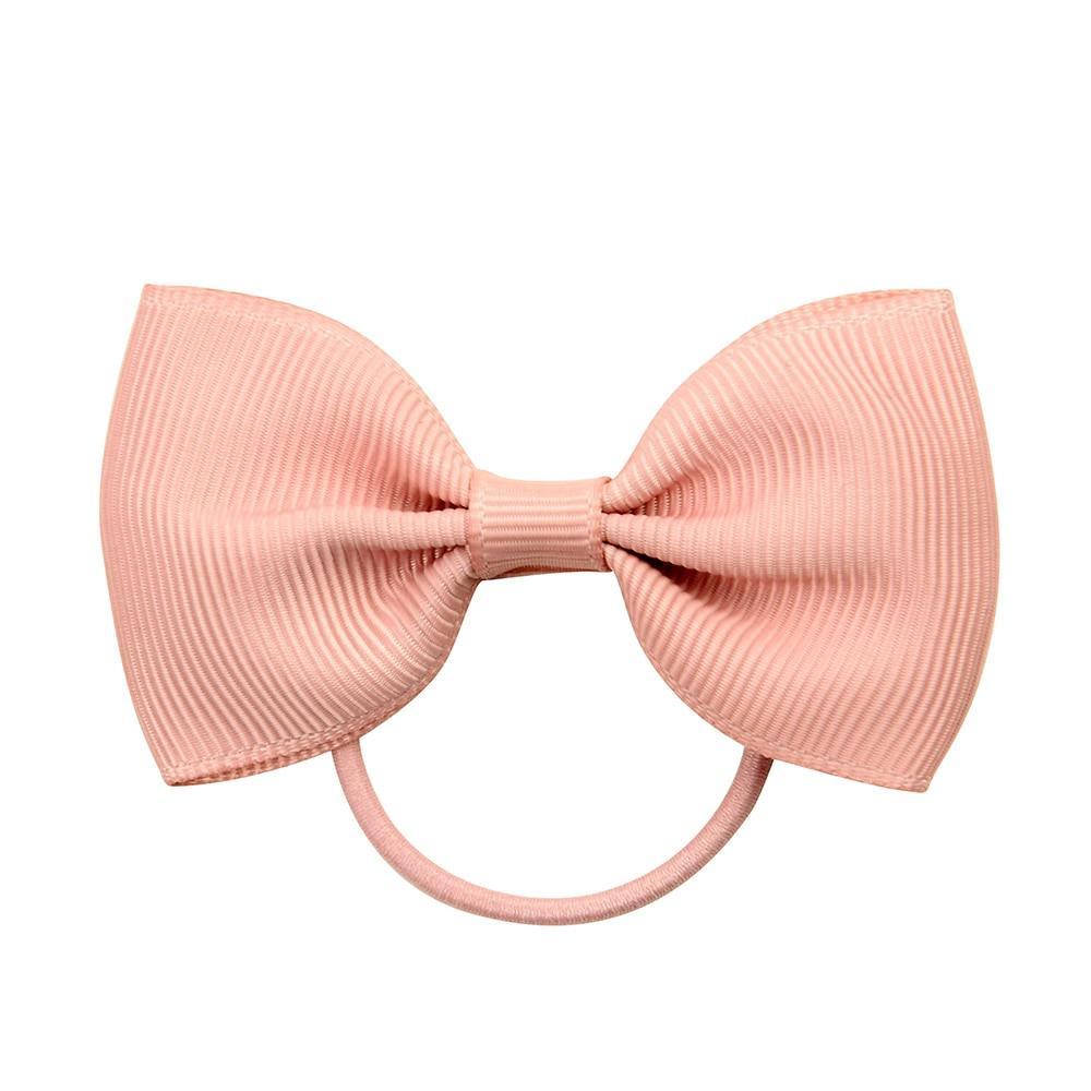 Luxury Handamde Small Baby Elastic Rubber band Head rope Mini Solid Ribbon Bow Tie For Girls Hair Accessories