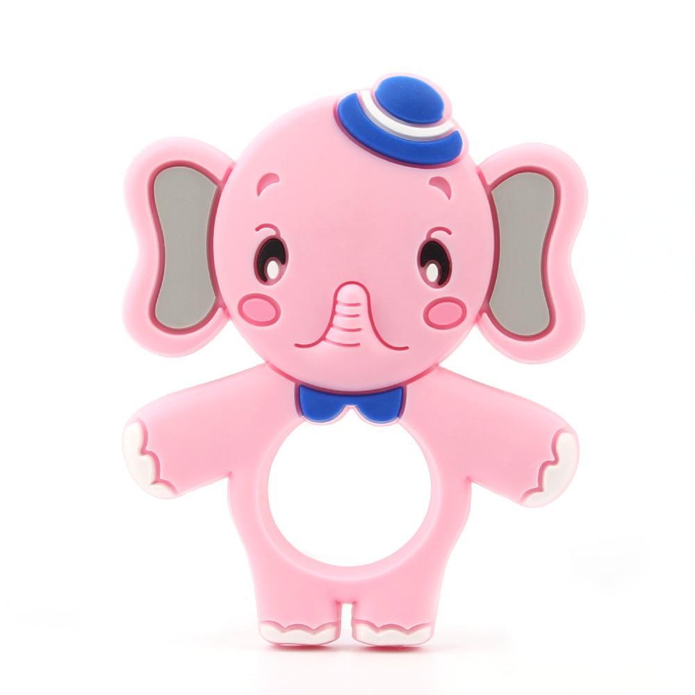 Baby Silicone Teethers BPA Free Teething Toy Animal Dog Koala Owl Elephant Baby Ring Teether Silicone Beads For Kids and Baby