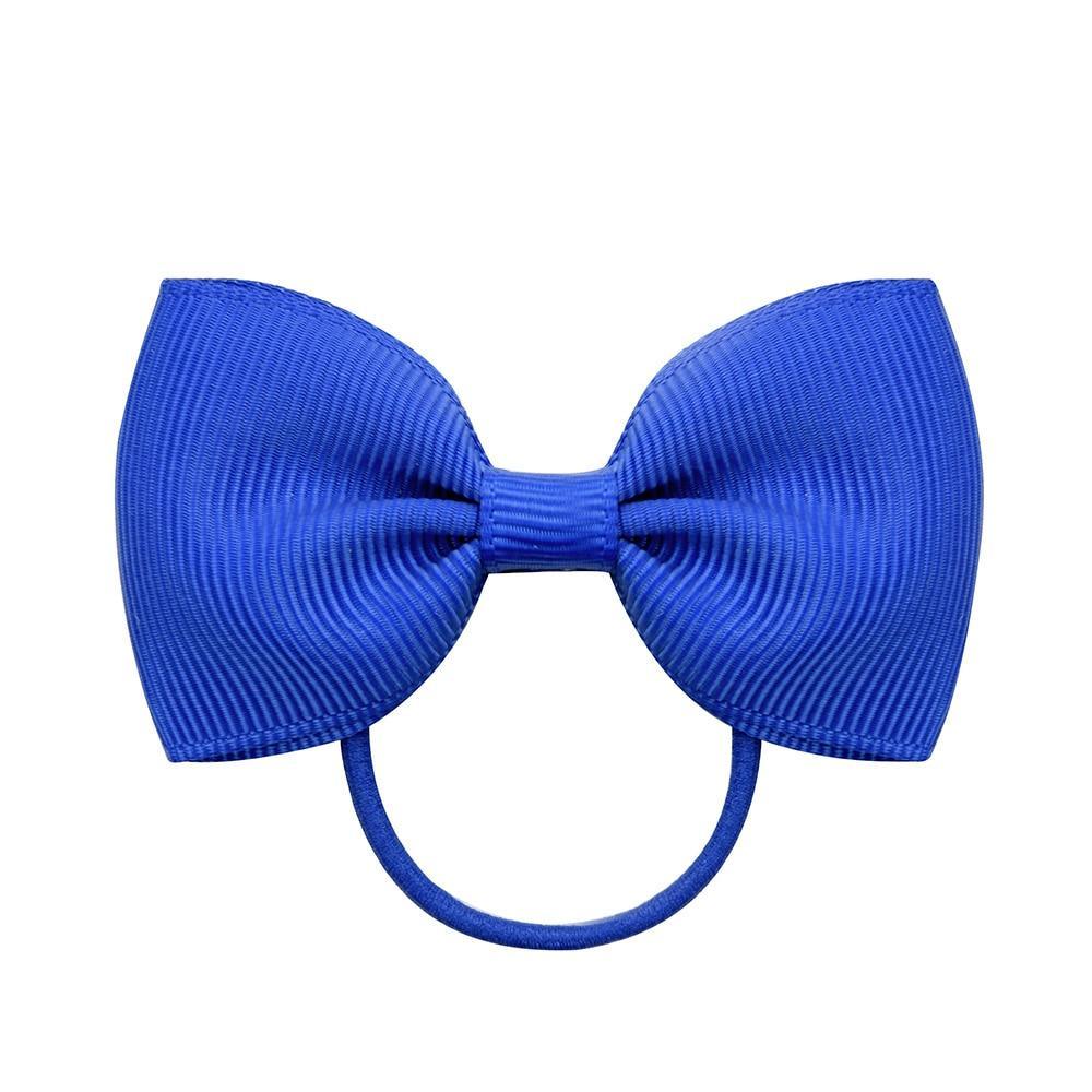 Luxury Handamde Small Baby Elastic Rubber band Head rope Mini Solid Ribbon Bow Tie For Girls Hair Accessories
