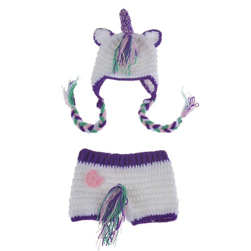 Modern Baby Cap Deer Design Handmade Crochet Deer Costume Set Knitted Hats And Toy For Girls and Boys Kids