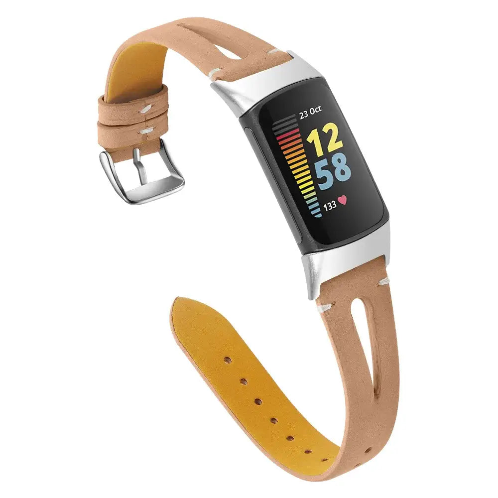 Fitbit Charge 5 6 Lederarmband - Stilvolles robustes Zubehör