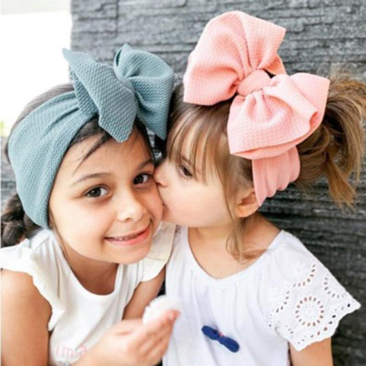 Baby Girls Headband Big Bow Hair Band Kids Adjustable Head Wrap Turban Infant Hair Accessories