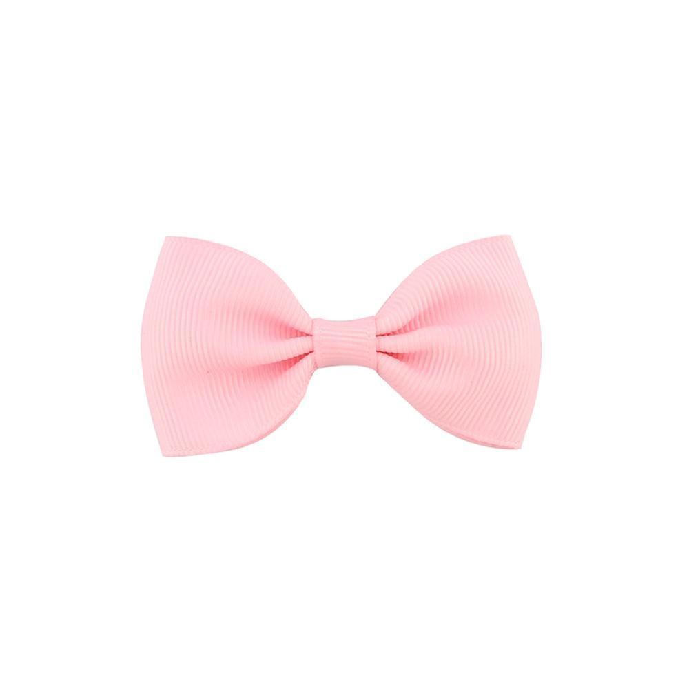 Colorful Mini Bow Tie Hair Clip Small Sweet Solid Ribbon Bow Safety Hair Clips Hairpins Baby Girl Hair Accessories