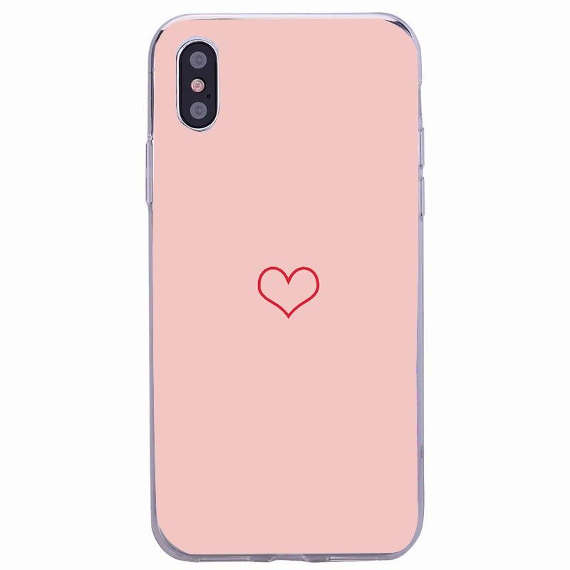Cute Hearts Pattern Slim Thin Soft Shockproof Silicone Protective Case Case For Iphone 11 Case Cover Silicone Soft Cover For Iphone 5 5s Se 2020 6s 7 8 Plus Xs 11 Pro Max X Xr