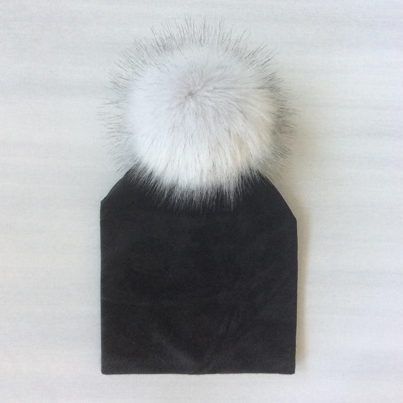 Kids Girls Solid Hat With Pompon Baby Beanie Pompom Cap Children's Accessories Design