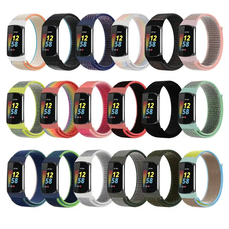 Fitbit Charge 5 6 Nylon-Klettverschluss-Band – Robustes, bequemes Armband