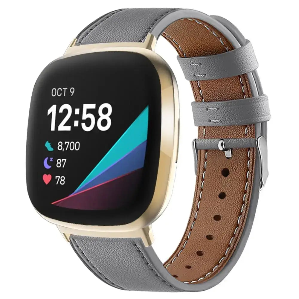 Bracelet en cuir Fitbit Versa et Sense - Conception élégante et durable