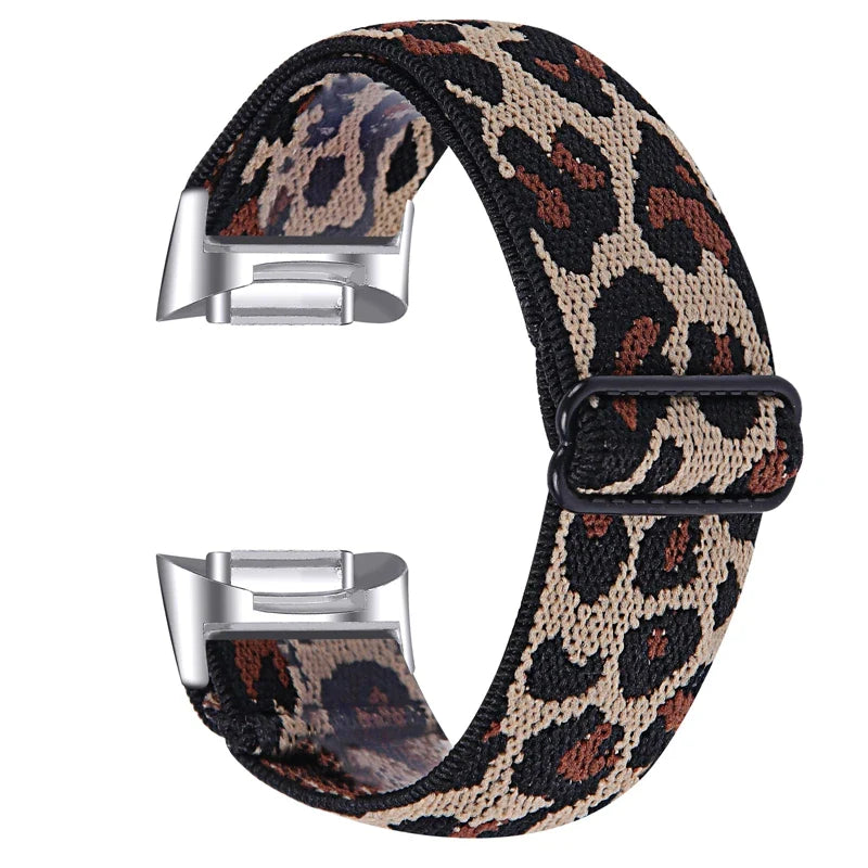 Fitbit Charge 6 5 Nylonarmband – Elastisches Sport-Stoff-Design