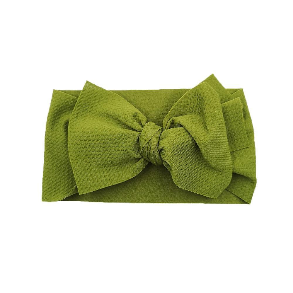 Baby Girls Headband Toddler Big Bow Hairband Cute Solid Stretch Turban For Baby Girls