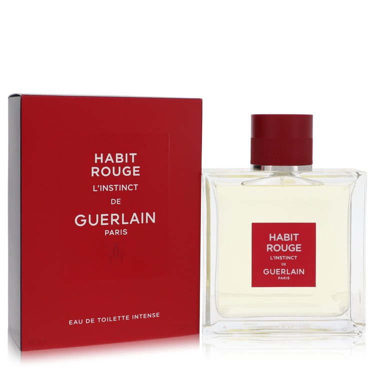 Habit Rouge L'instinct by Guerlain Eau De Toilette Intense Spray 47 ml für Herren