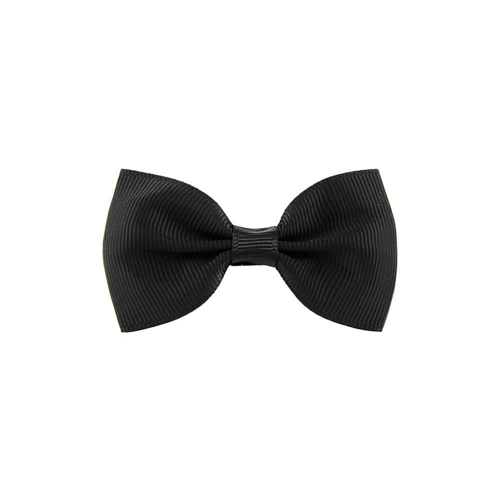 Colorful Mini Bow Tie Hair Clip Small Sweet Solid Ribbon Bow Safety Hair Clips Hairpins Baby Girl Hair Accessories