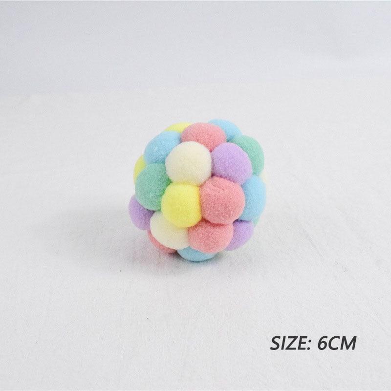 Fashion New Plush Pet Toy Cat and Dog Self-Hey Funny Cat Bite-Resistant Toy Ball Cute Funny Interactive Toy Balls For Cats Multicolor Toy Balls For Cat