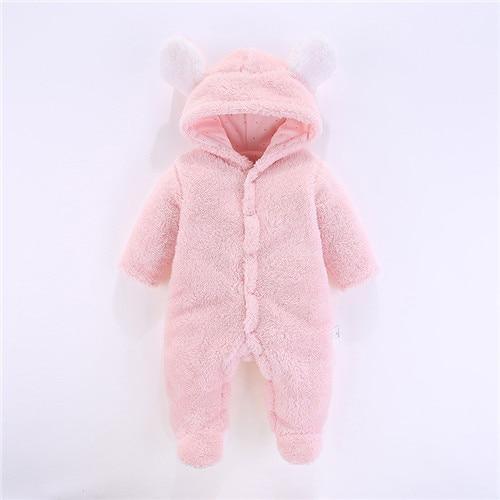 Newborn Winter Hoodie Baby Rompers Outwear Infant Baby Jumpsuit 3M -12M For Girls and Boys Winter Romper