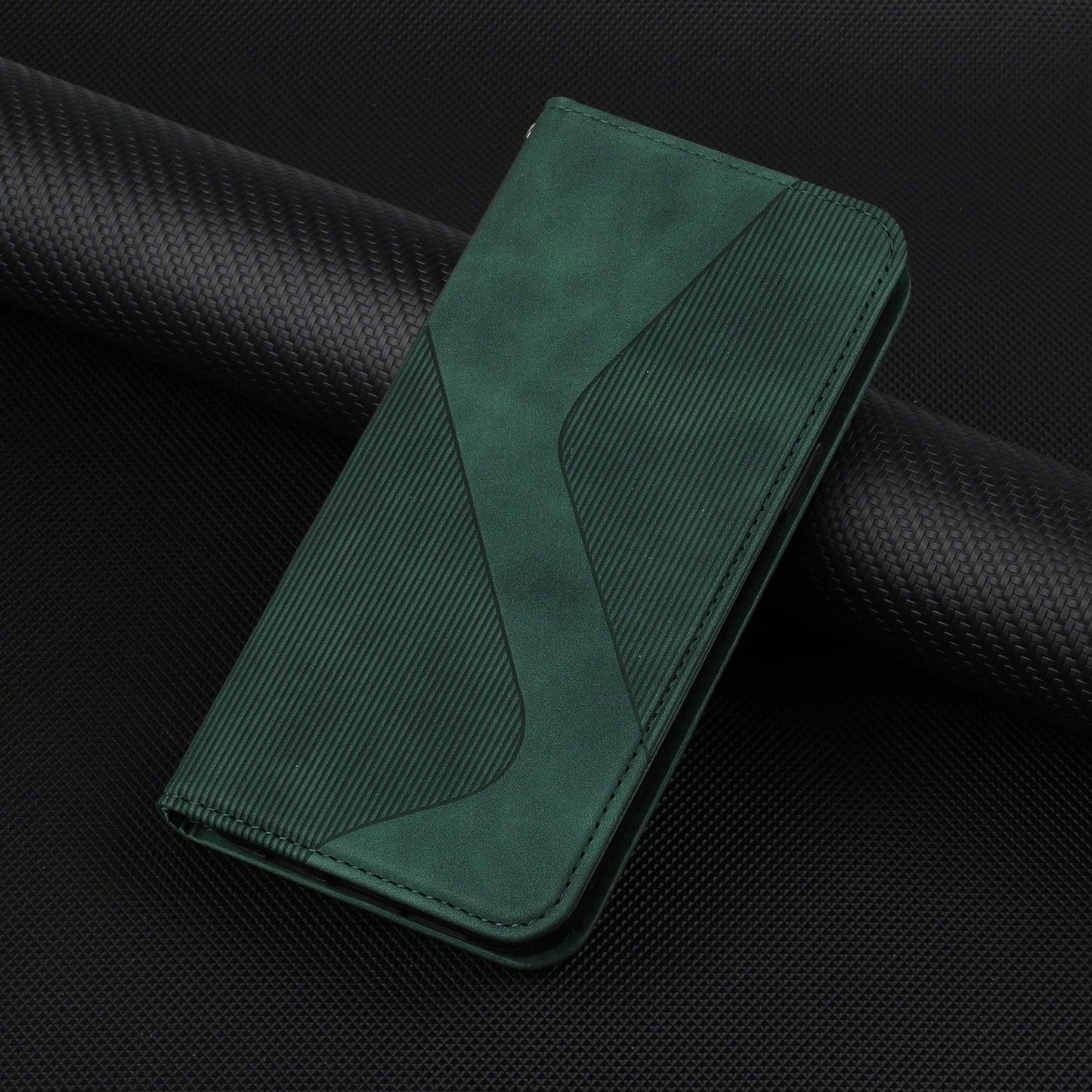 Luxury Blue Flip Wallet Case For iPhone 14 13 12 Mini Plus 11 Pro Magnetic Cards Phone Cover Magnetic PU Leather Phone Case Classic S-shaped Simple Flip Wallet Cover