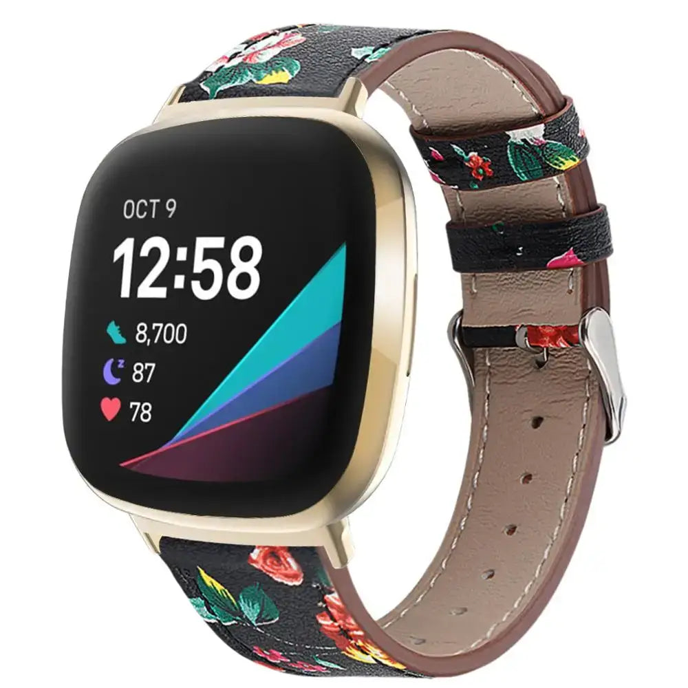 Bracelet en cuir Fitbit Versa et Sense - Conception élégante et durable