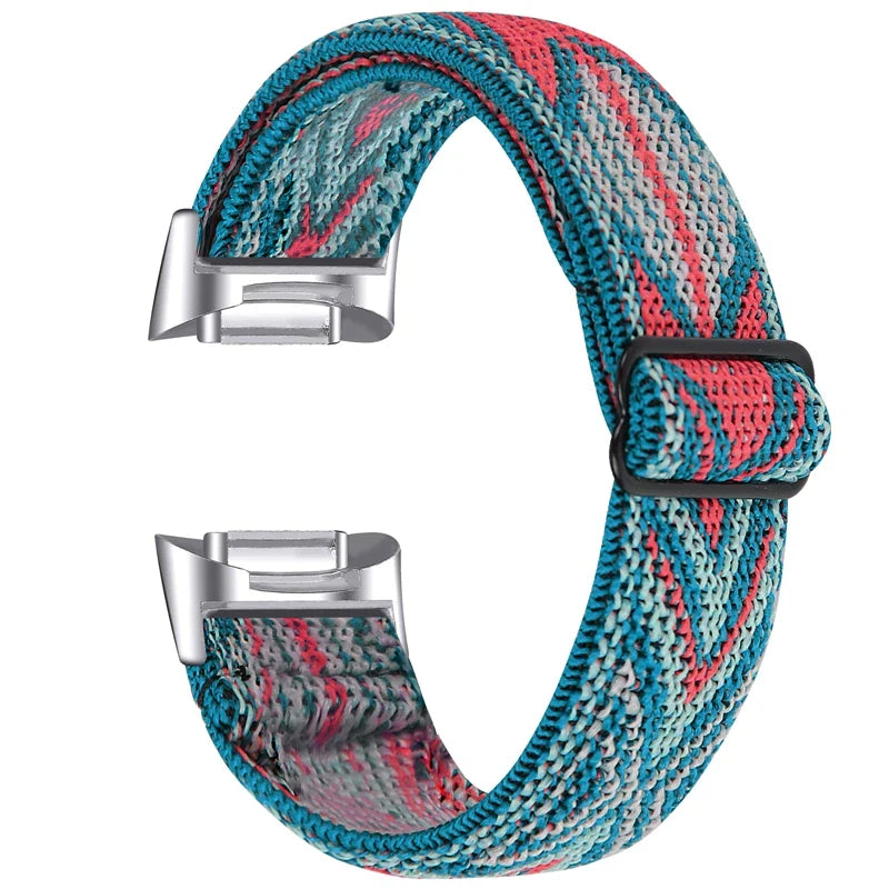 Fitbit Charge 6 5 Nylonarmband – Elastisches Sport-Stoff-Design