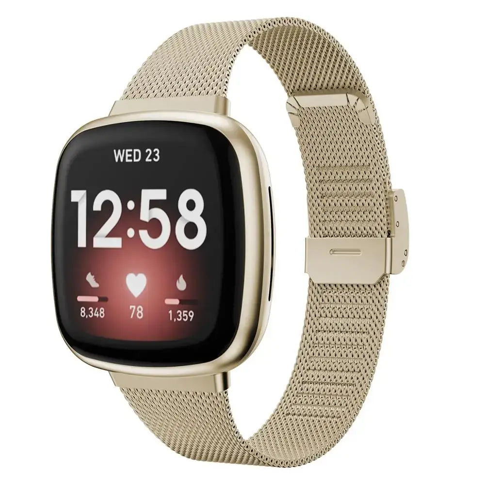 Fitbit Versa & Sense Stahlarmband – Robustes modernes Design