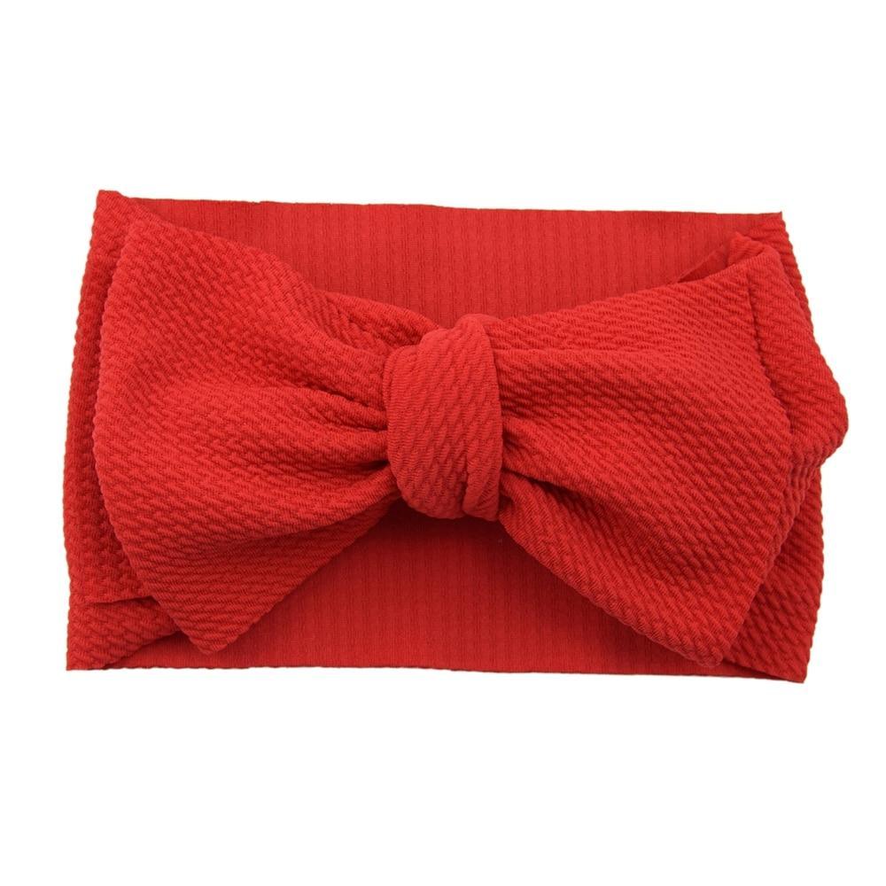 Big Bow Knot Solid Elastic Hairband Headband Stretch Turban Head Wrap Headwear