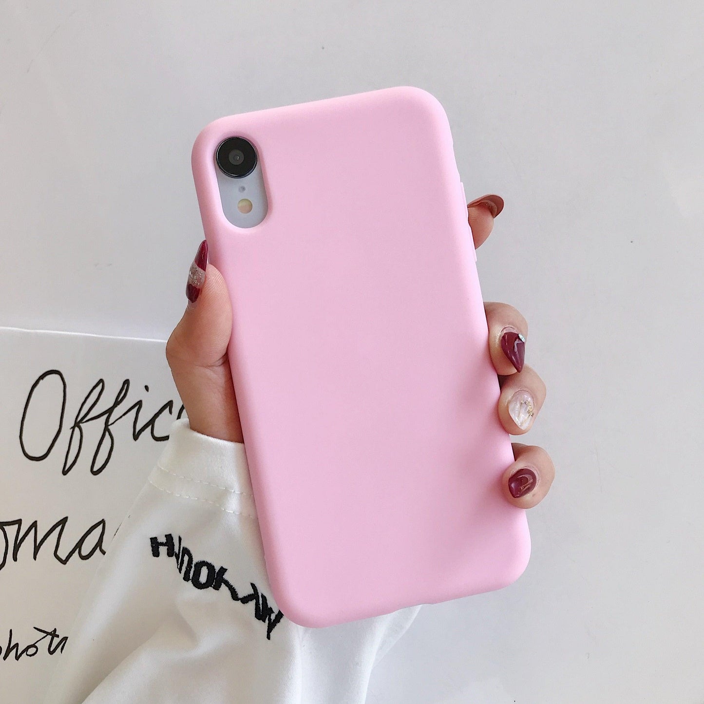 Ultra Thin Slim Fit Soft Grip Anti-Scratch Protective Cover Thicker Candy Phone Case for iPhone Soft Silicon Back Phone Cover for iPhone 12 13 Pro Max iphone Case