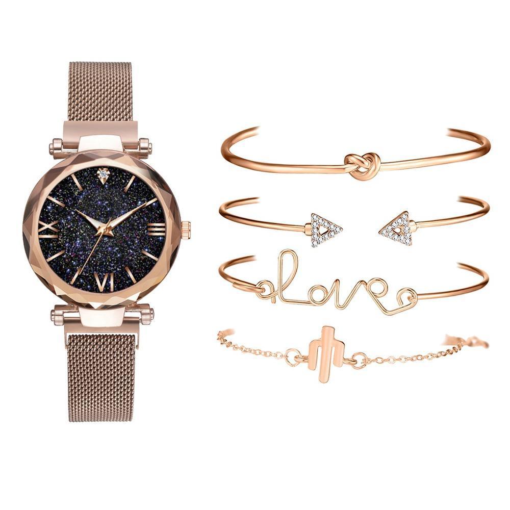 New STEVVEX Luxury Women Watches Magnetic Starry Sky Female Clock Quartz Wristwatch Fashion Ladies Wrist Watch For Women and Girls