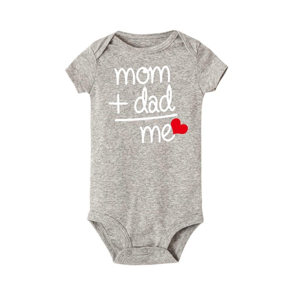 Modern Newborn Toddler Baby Boy Girl Dad +Mom Outfit Costume Romper Short Sleeve Clothes Jumpszuit for Baby Girl and Baby Boys