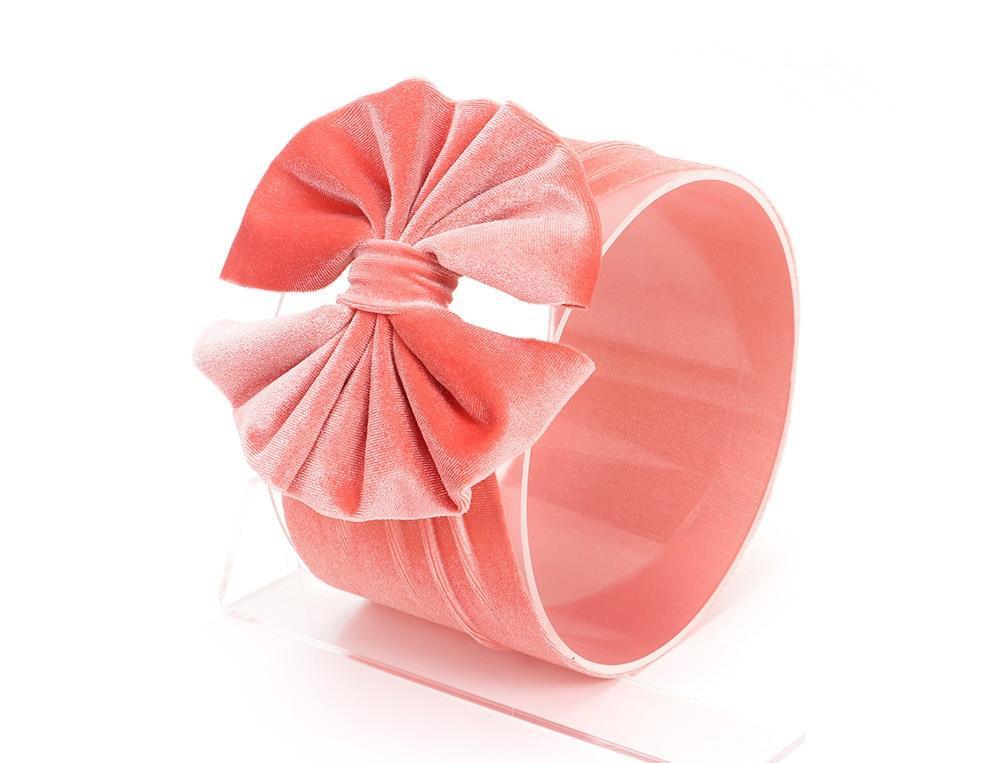 New Large Bow Baby Headband Velet Soft Bowknot Girl Accessories Hair Solid Messy Bows Toddler Headbands Baby Head Wraps Turban Big Bow for Girls