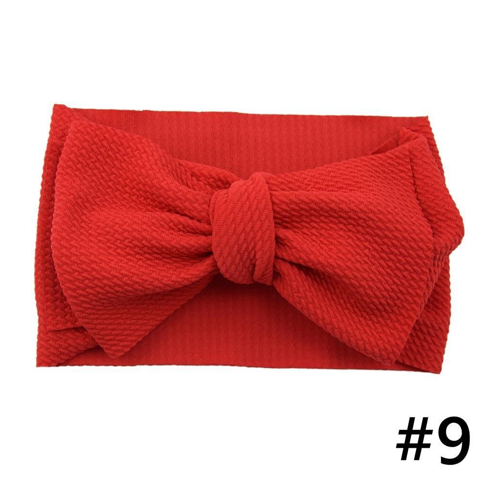 Baby Girls Headband Big Bow Hair Band Kids Adjustable Head Wrap Turban Infant Hair Accessories
