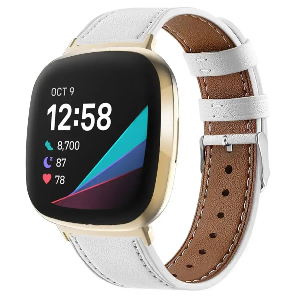 Bracelet en cuir Fitbit Versa et Sense - Conception élégante et durable