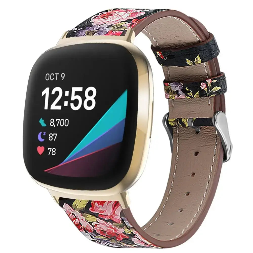 Bracelet en cuir Fitbit Versa et Sense - Conception élégante et durable
