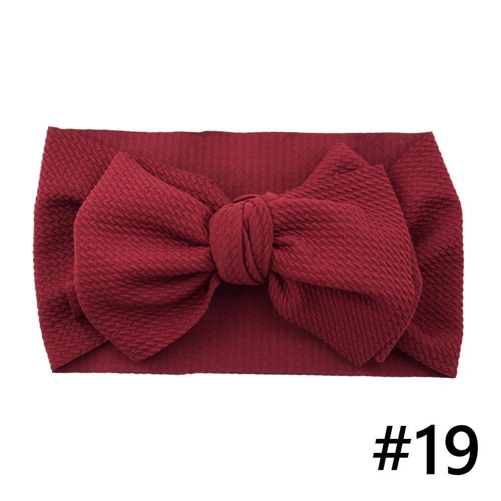 Baby Girls Headband Big Bow Hair Band Kids Adjustable Head Wrap Turban Infant Hair Accessories