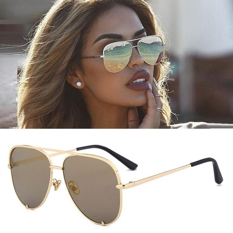 Luxury Lady Vintage Round Metal  Sunglasses For  Driving Black Retro Mirror Sunglasses Woman  Shade Sunglasses With  UV400 Protection