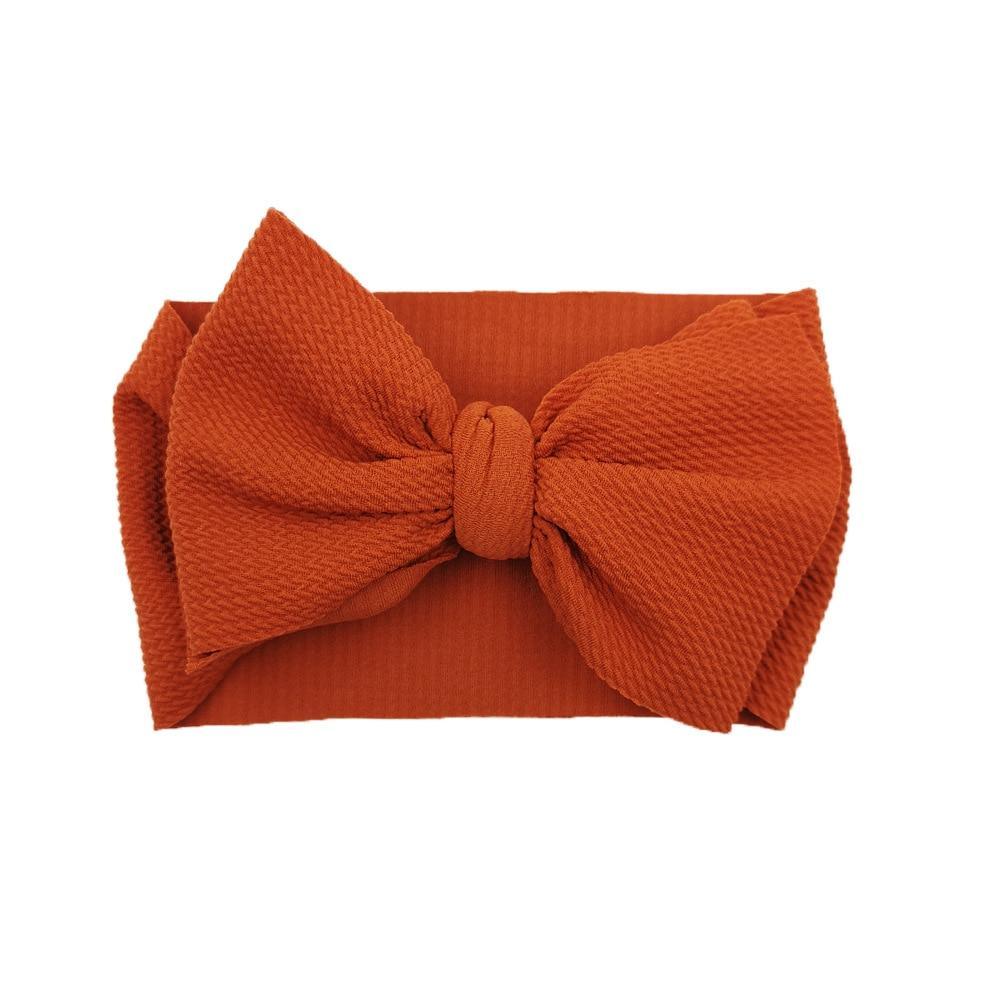 Baby Girls Headband Toddler Big Bow Hairband Cute Solid Stretch Turban For Baby Girls