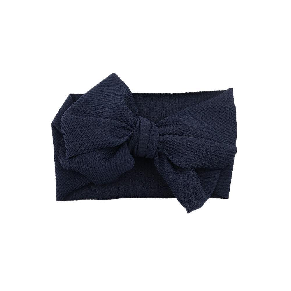 Baby Girls Headband Toddler Big Bow Hairband Cute Solid Stretch Turban For Baby Girls