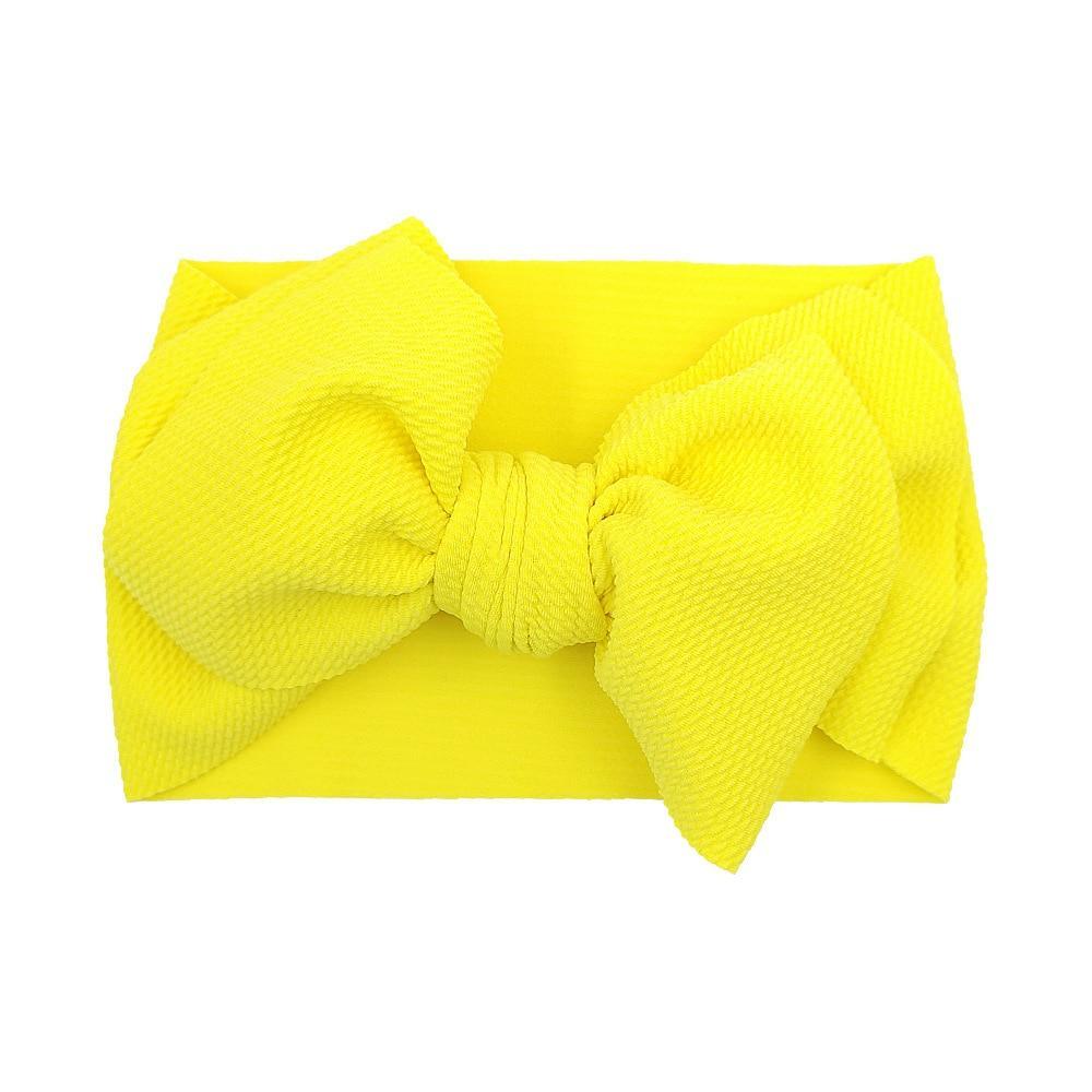 Baby Girls Headband Toddler Big Bow Hairband Cute Solid Stretch Turban For Baby Girls