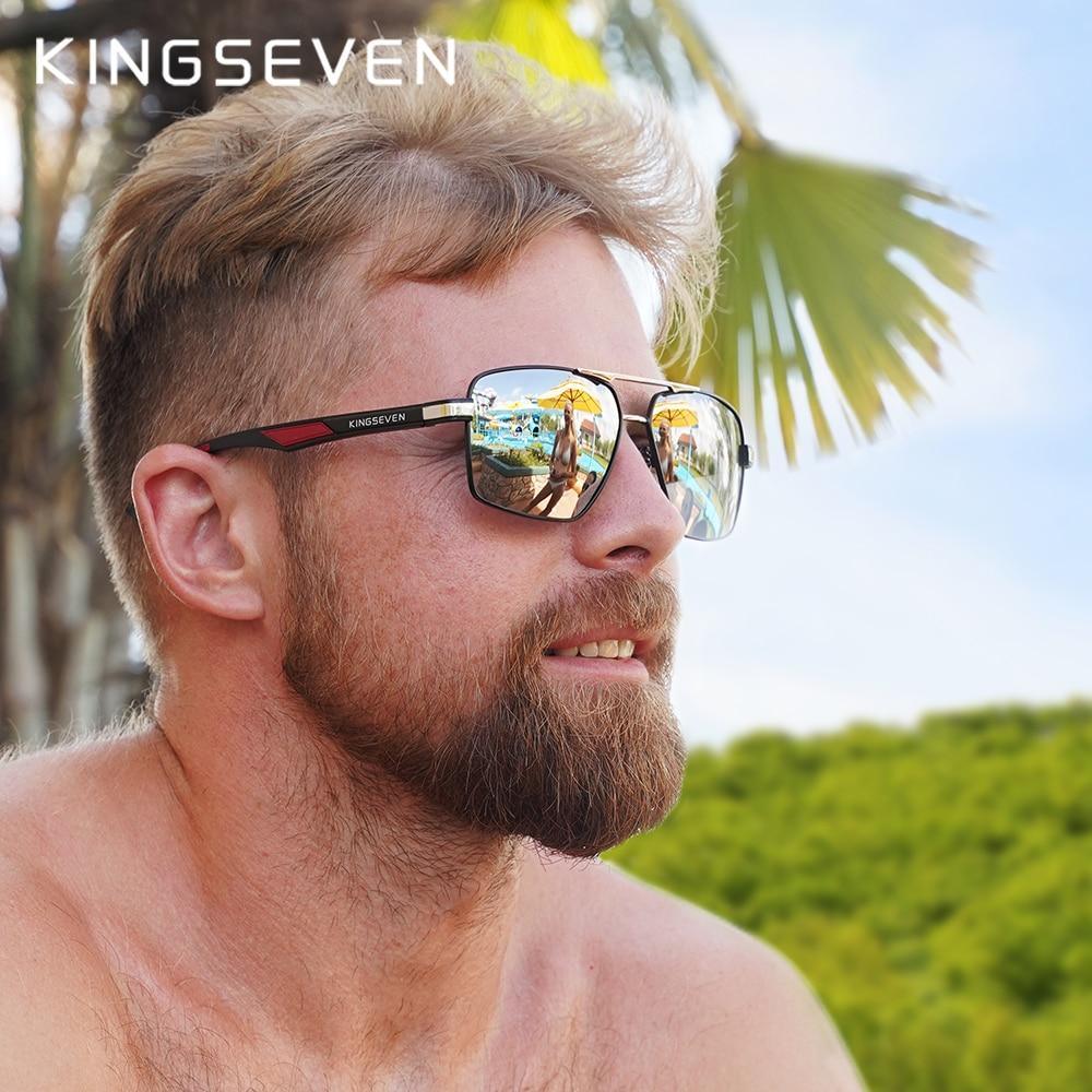Luxuriöse, hochwertige moderne Aluminium-Herren-Sonnenbrille Polarisierte Gläser Markendesign Bügel Sonnenbrille Spiegelgläser Oculos de sol mit UV400 Schutz