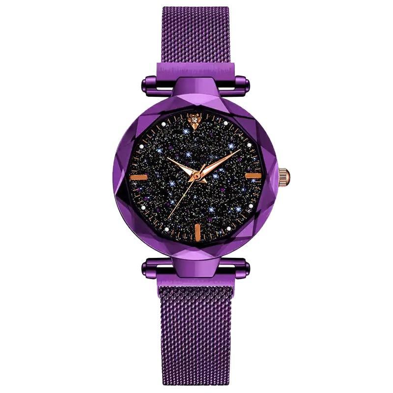 New Luxury Women Watches Ladies Watch Starry Sky Magnetic Waterproof Female Wristwatch For Women and Girls