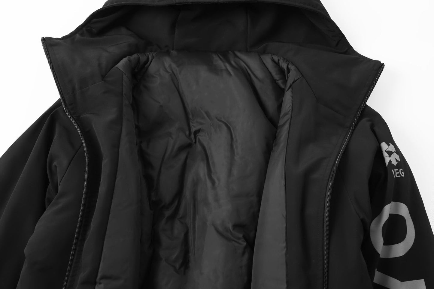 IB433 Doudoune parka noire Tokyo d'hiver
