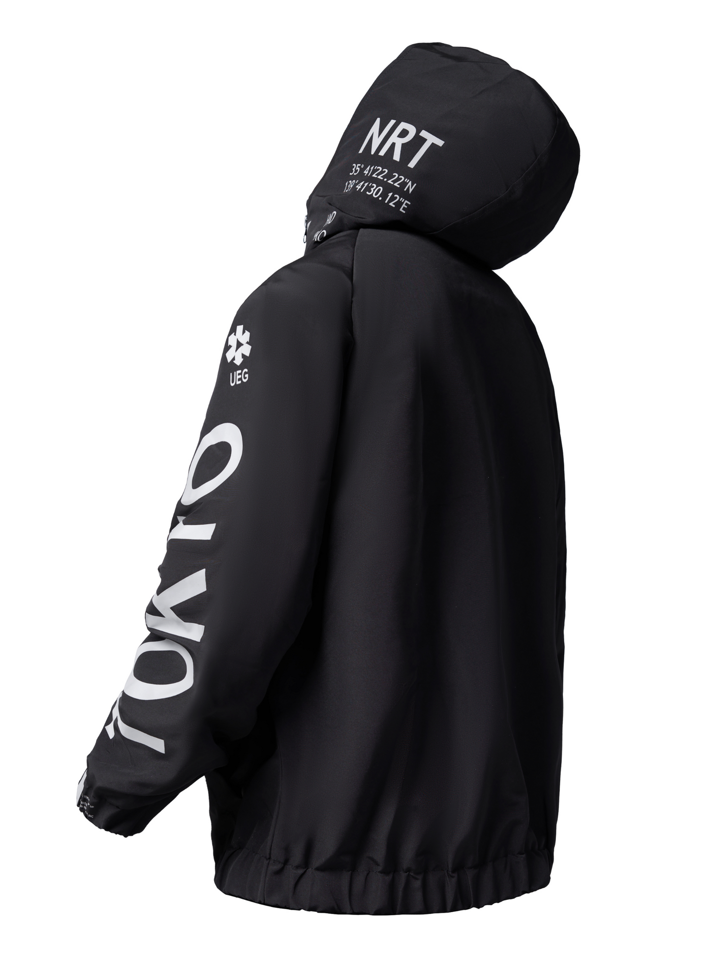 IB433 Doudoune parka noire Tokyo d'hiver